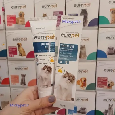ژل دندان مخصوص گربه یوروپت ۱۰۰ گرم